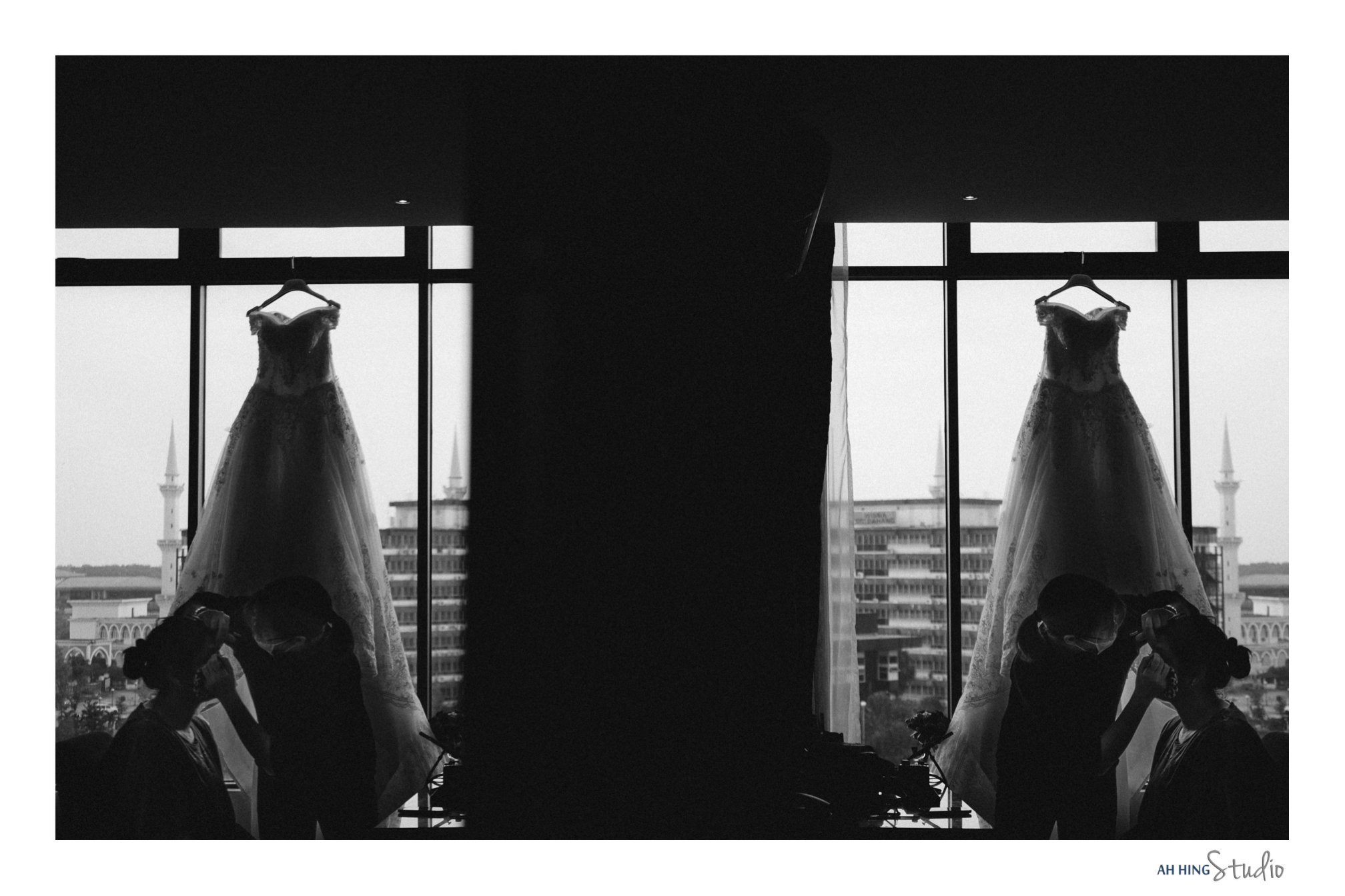 Adrian & Sandra natural bride and groom portrait, quiet in-between moment frame 02, by Famous Bridal Kuantan