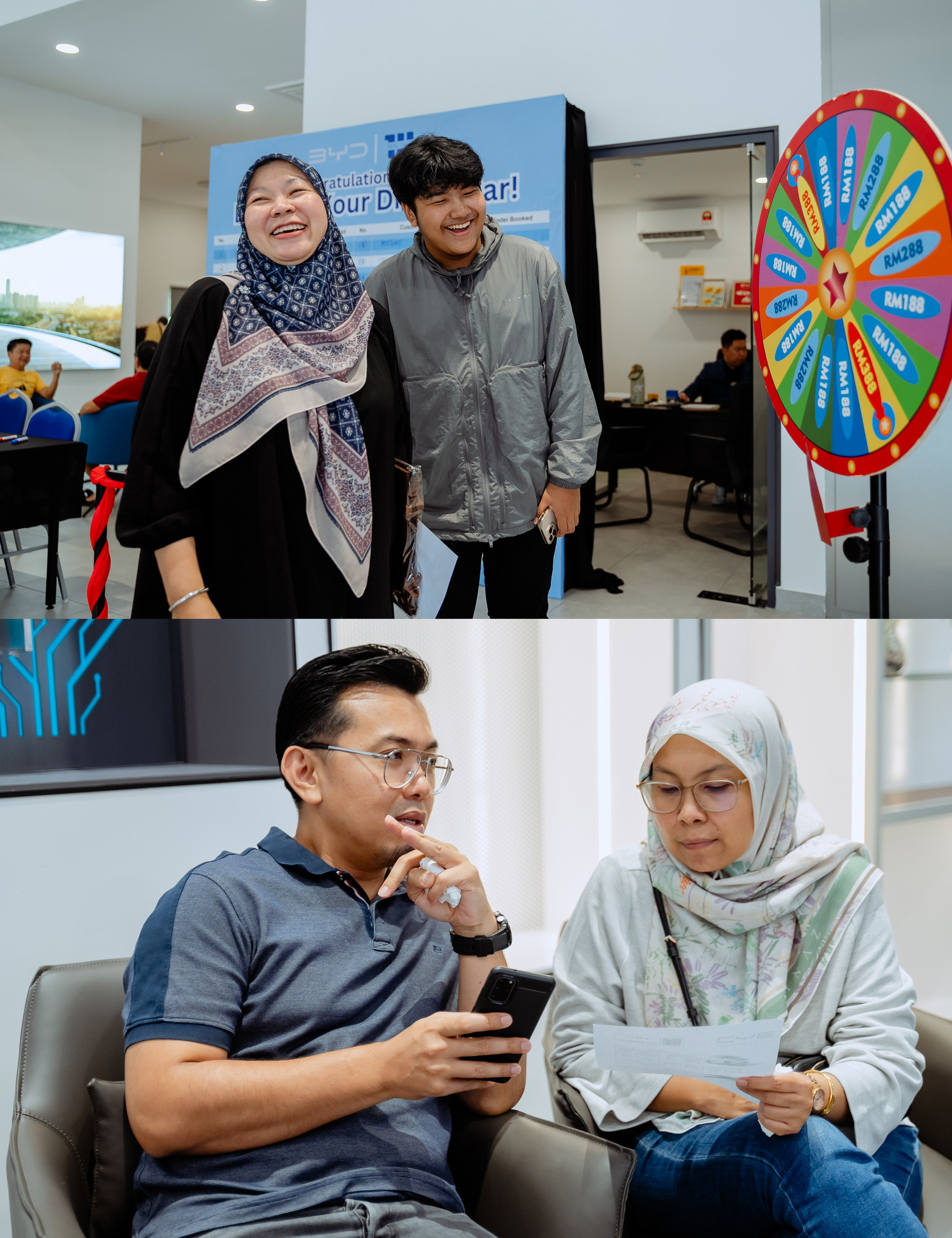 BYD Evolve Day at Macinda EV Kuantan automotive brand presentation photo, event atmosphere frame 24, by Famous Bridal Kuantan
