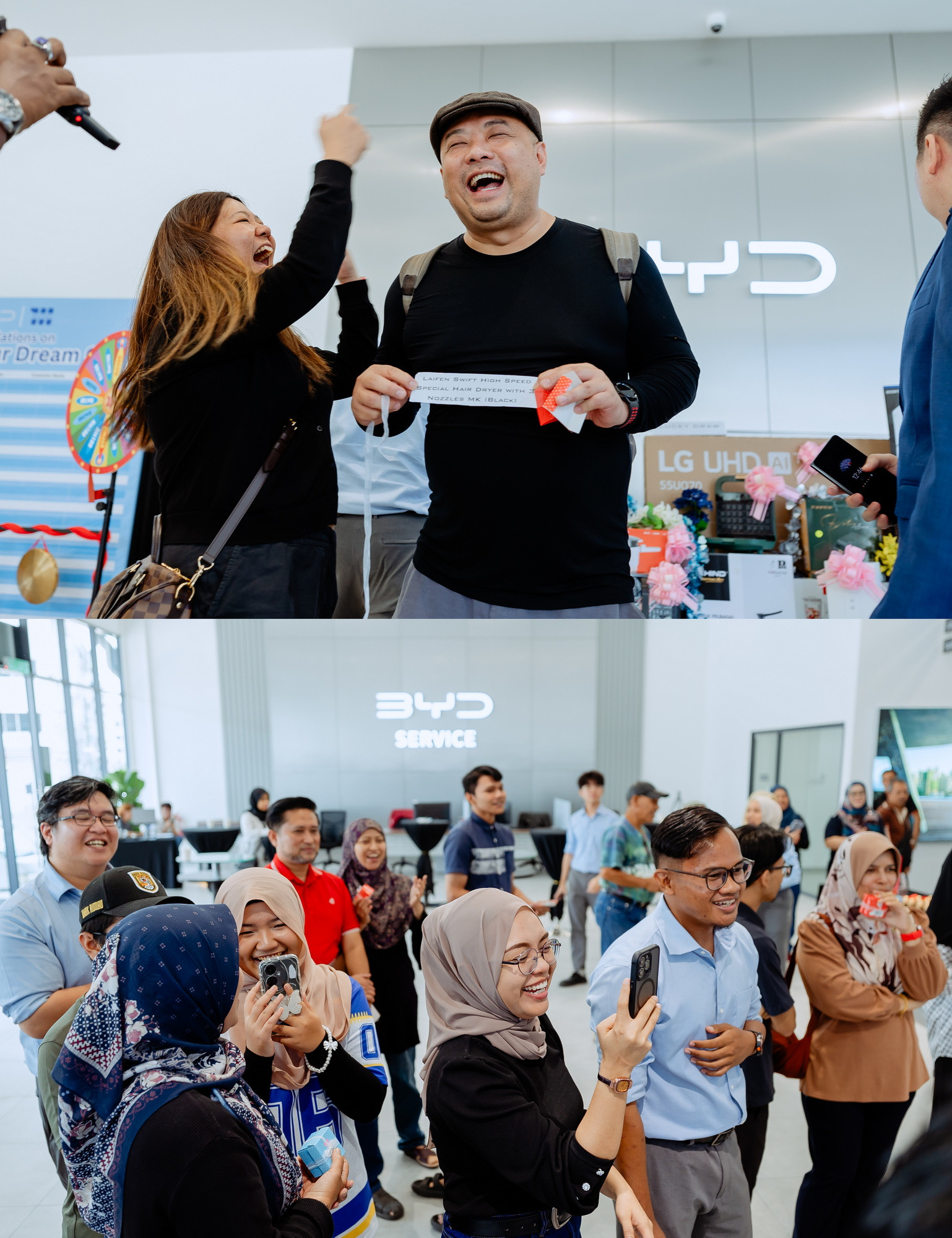 BYD Evolve Day at Macinda EV Kuantan guest interaction with vehicle photo, presentation detail frame 07, by Famous Bridal Kuantan