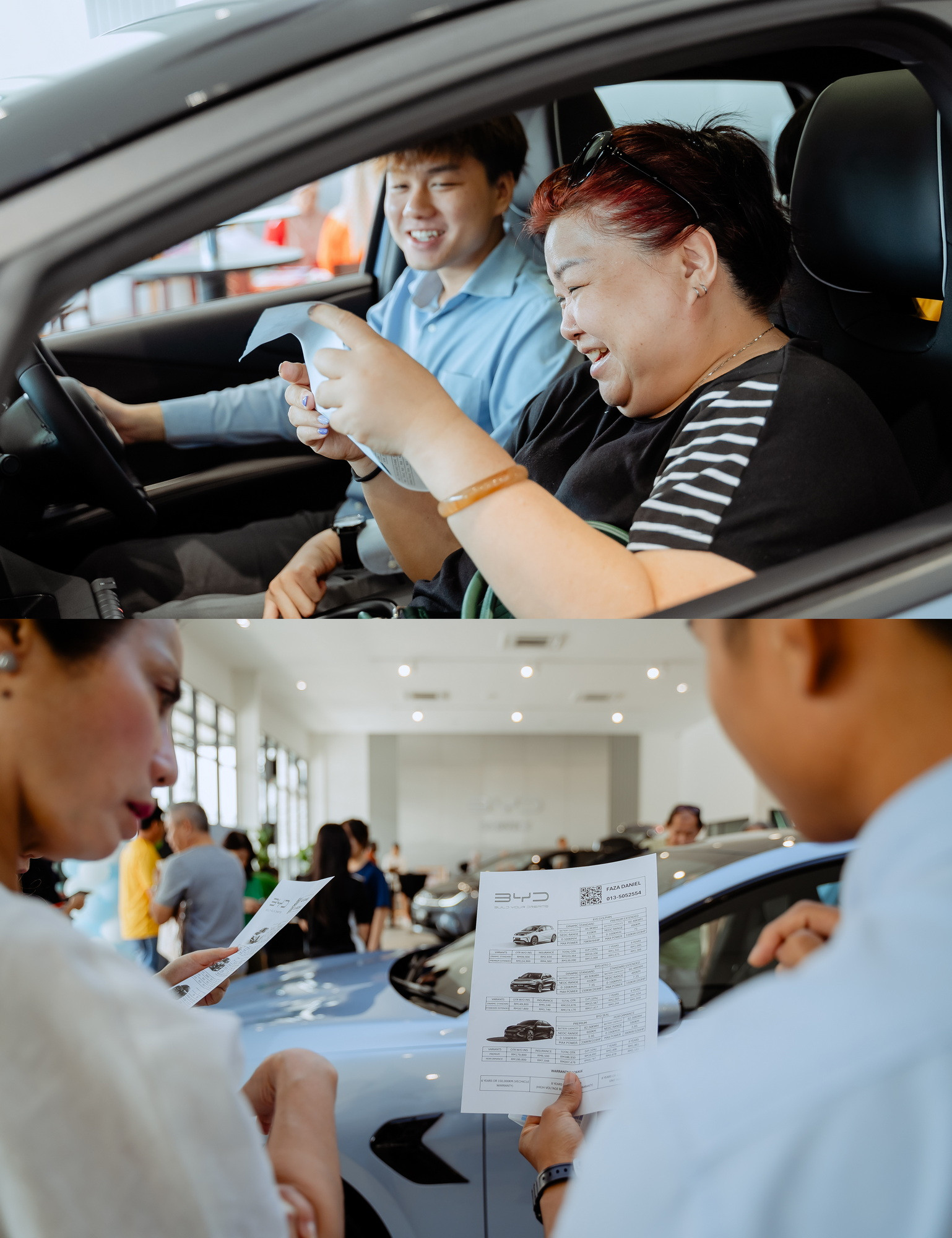 BYD Evolve Day at Macinda EV Kuantan showroom event atmosphere photo, team memory frame 14, by Famous Bridal Kuantan