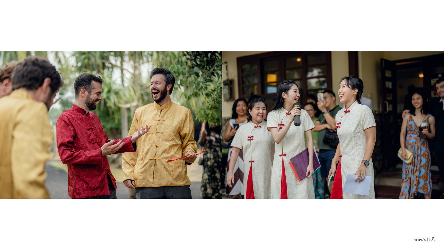 Dario & Adeline bridal party group portrait, story opener frame 65, by Famous Bridal Kuantan