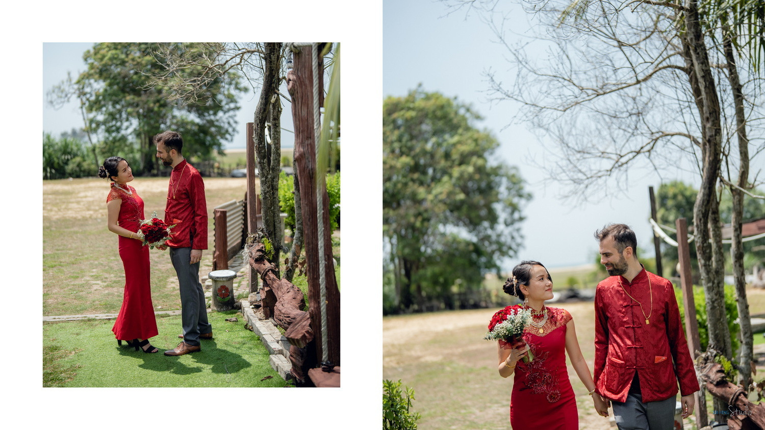 Dario & Adeline wedding dinner celebration photo, guided portrait sequence frame 94, by Famous Bridal Kuantan