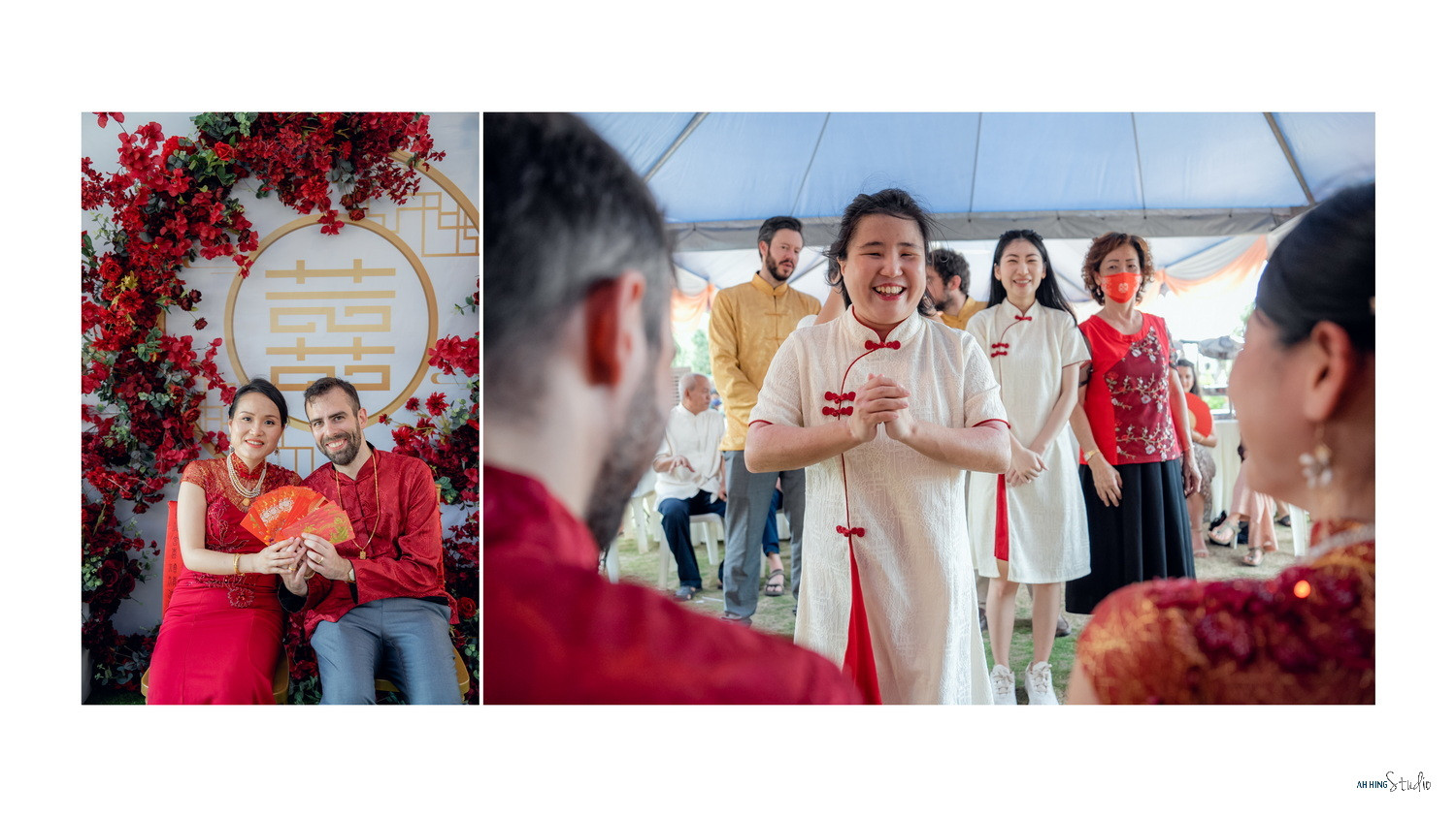 Dario & Adeline wedding morning ceremony moment, album detail frame 84, by Famous Bridal Kuantan