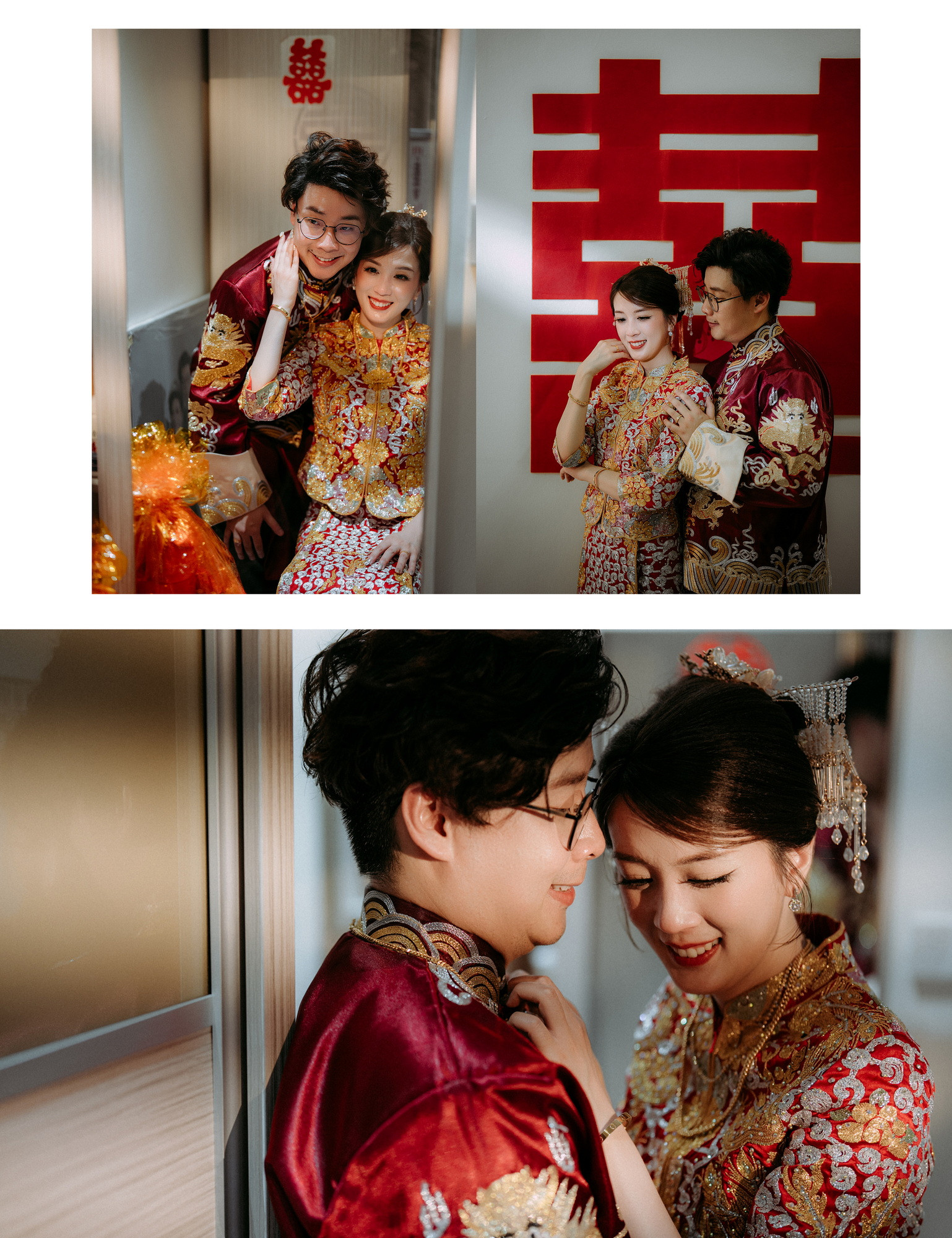 Kar Jun & Eve Lee bridal bouquet and gown detail, story opener frame 17, by Famous Bridal Kuantan
