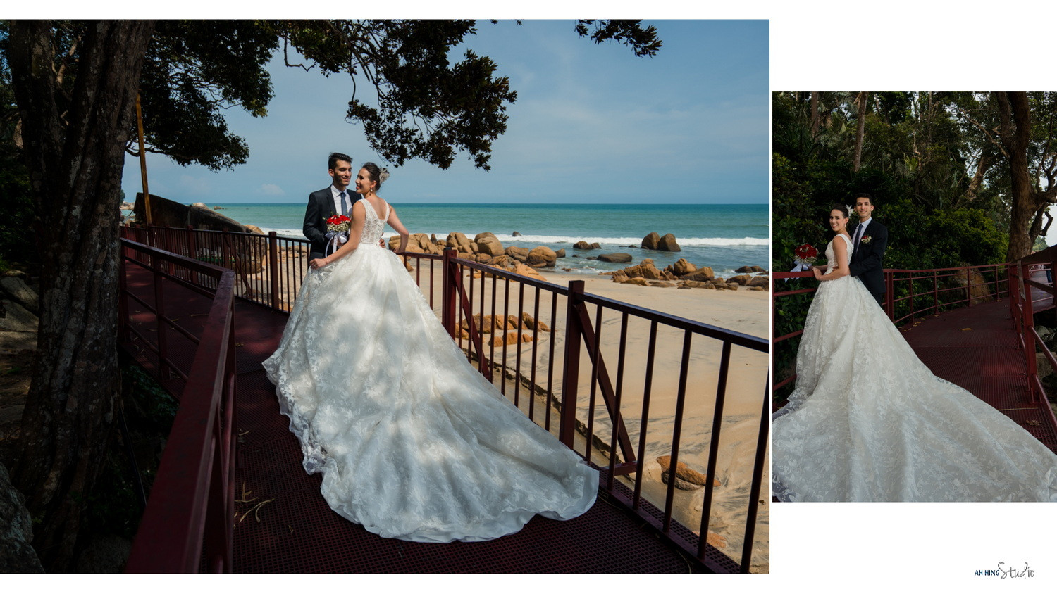 Mani & Hui Min quiet couple portrait on wedding day, celebration rhythm frame 31, by Famous Bridal Kuantan