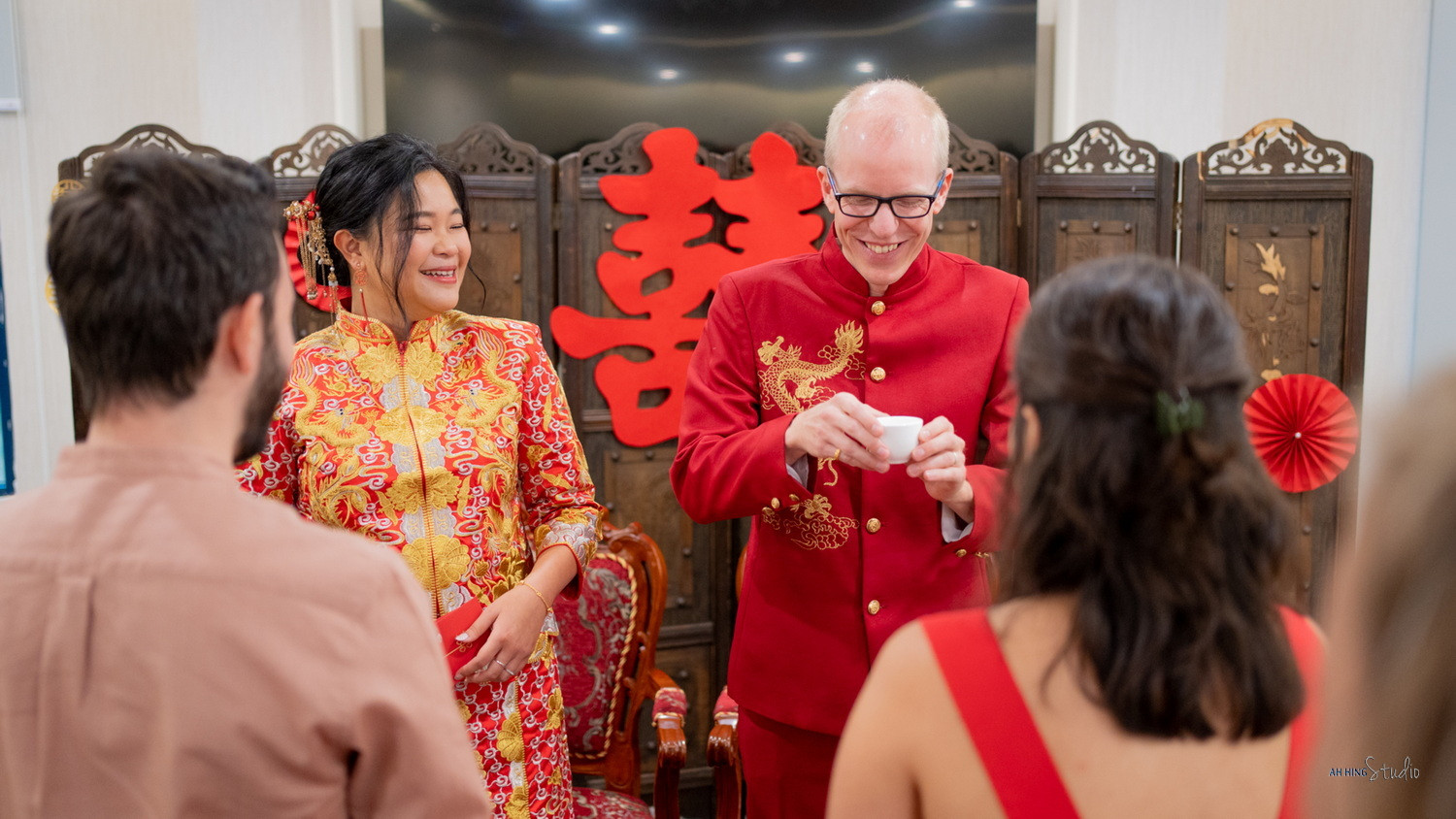 Michel & Yee Ning wedding dinner celebration photo, quiet in-between moment frame 74, by Famous Bridal Kuantan