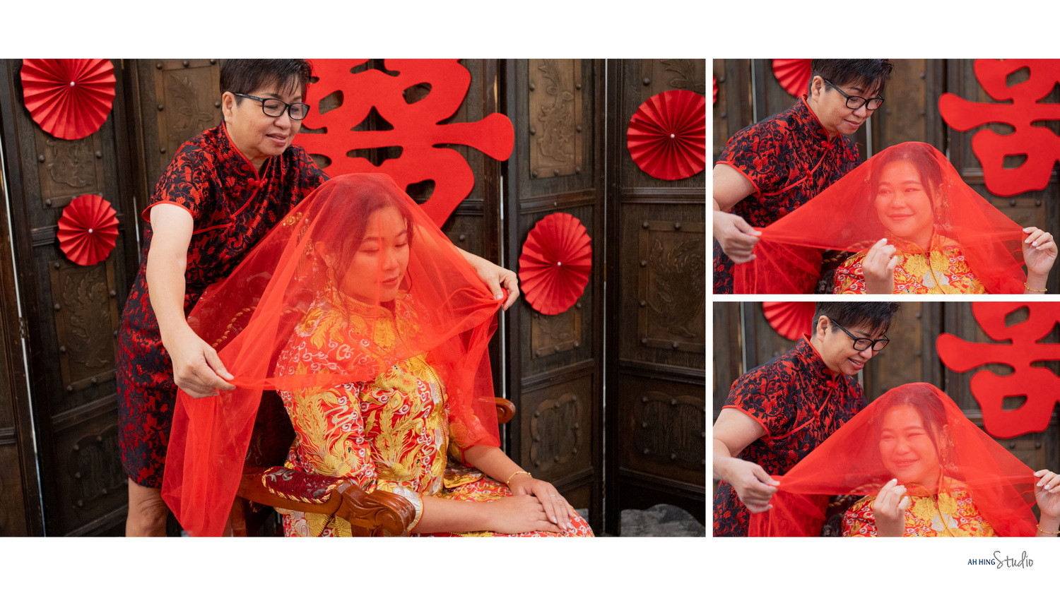 Michel & Yee Ning family blessing wedding portrait, quiet in-between moment frame 26, by Famous Bridal Kuantan