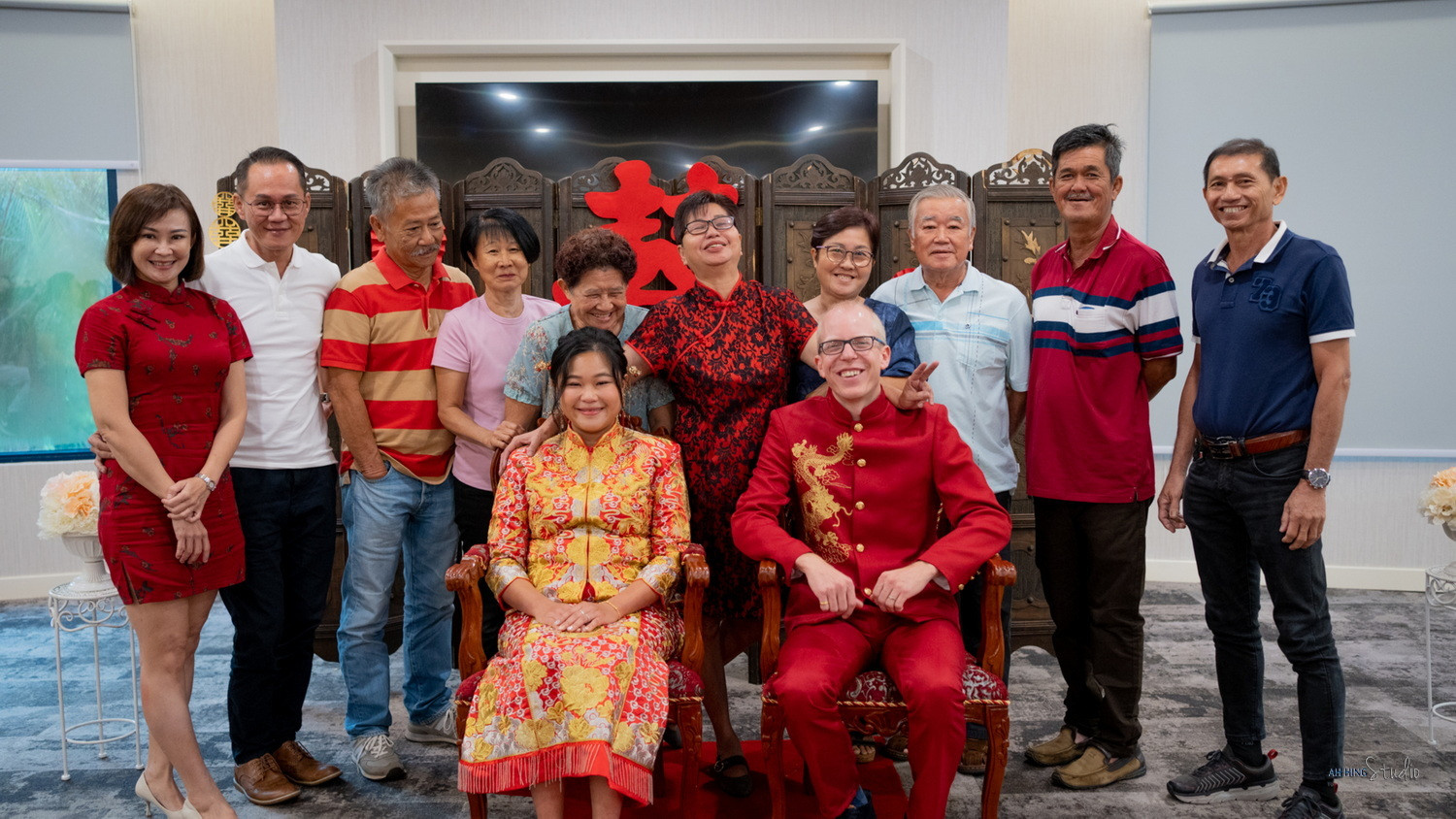 Michel & Yee Ning Chinese tea ceremony blessing, family memory frame 83, by Famous Bridal Kuantan