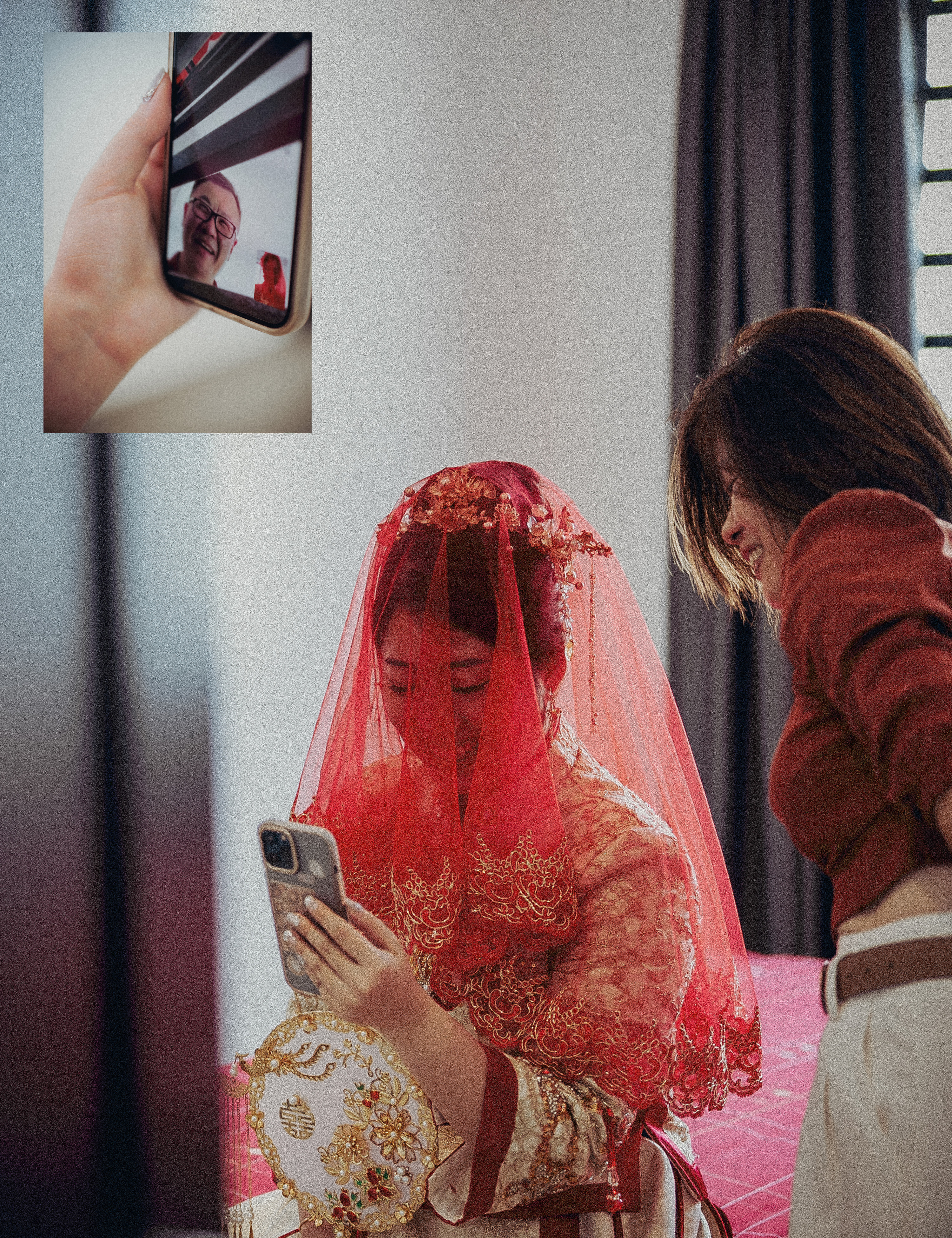 Samuel & Wee Nee family blessing wedding portrait, guided portrait sequence frame 06, by Famous Bridal Kuantan
