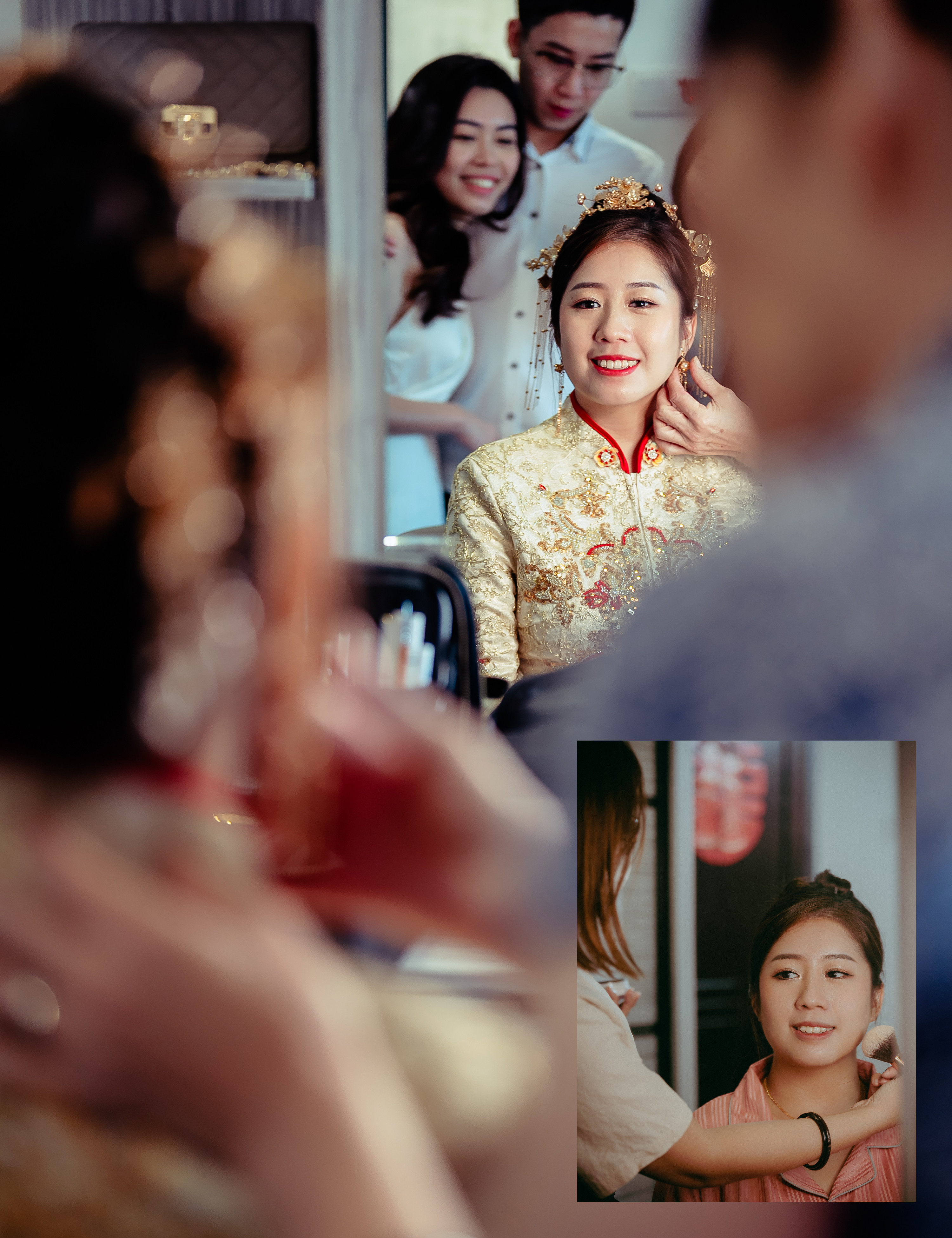 Samuel & Wee Nee opening wedding-day documentary moment, story opener frame 01, by Famous Bridal Kuantan