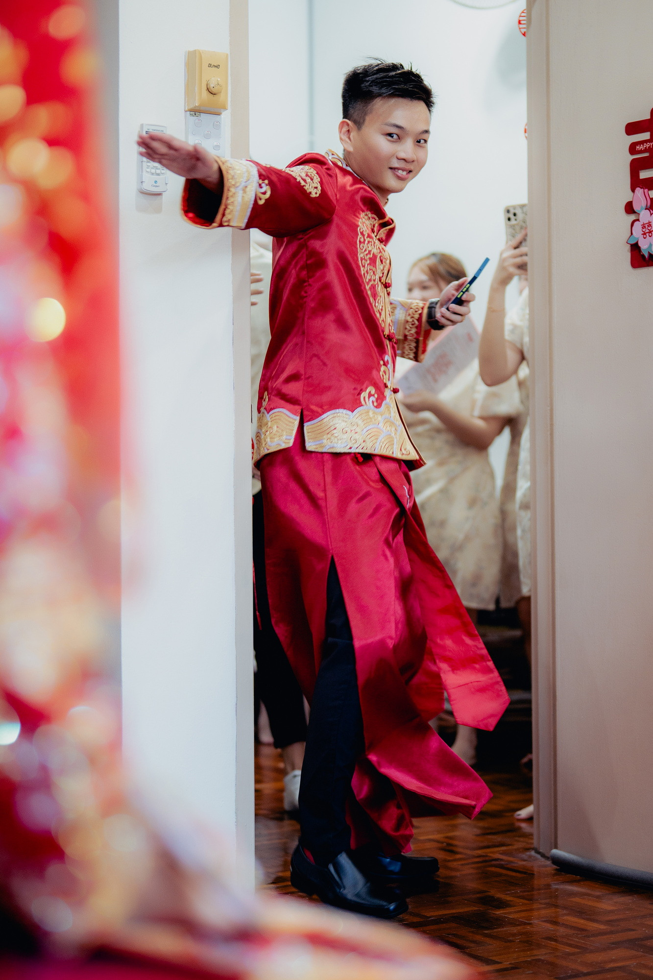 Song Run & Sue Xin candid wedding celebration moment, natural movement frame 29, by Famous Bridal Kuantan