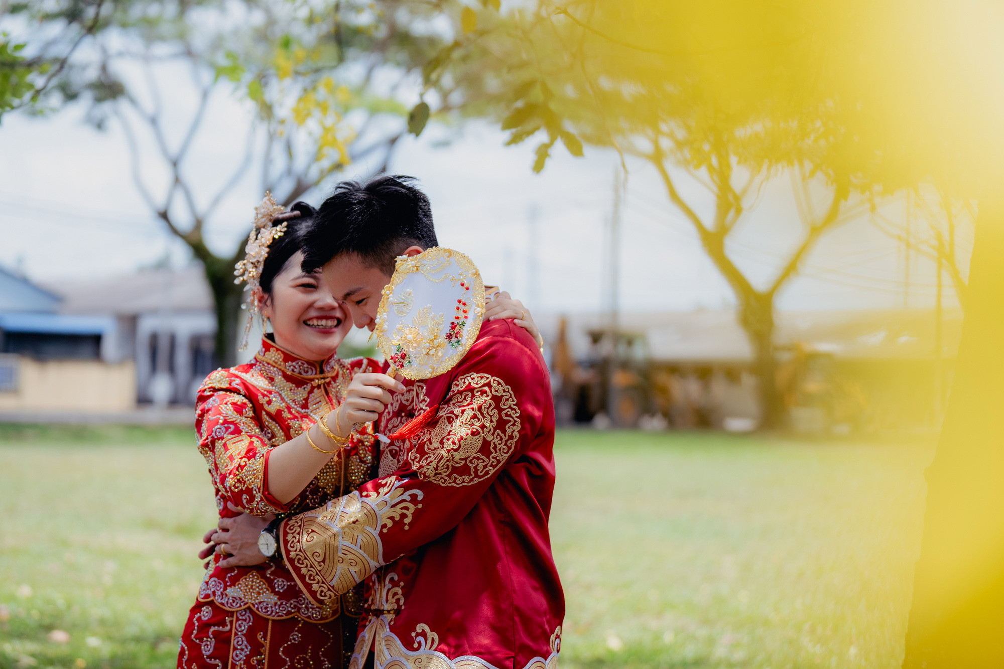 Song Run & Sue Xin candid wedding celebration moment, story opener frame 89, by Famous Bridal Kuantan
