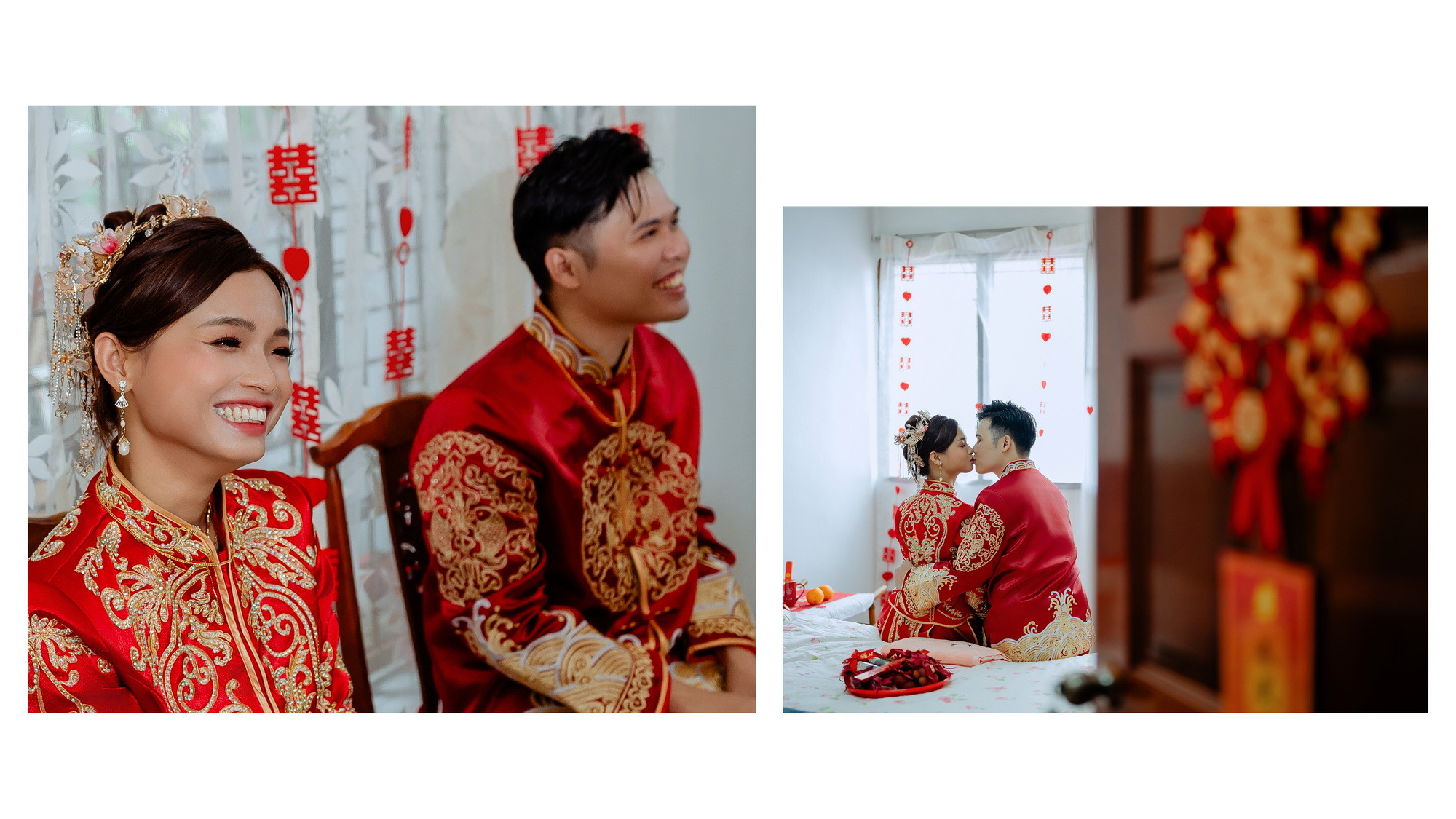 Su Leng & Sook Yin bridal bouquet and gown detail, story opener frame 17, by Famous Bridal Kuantan