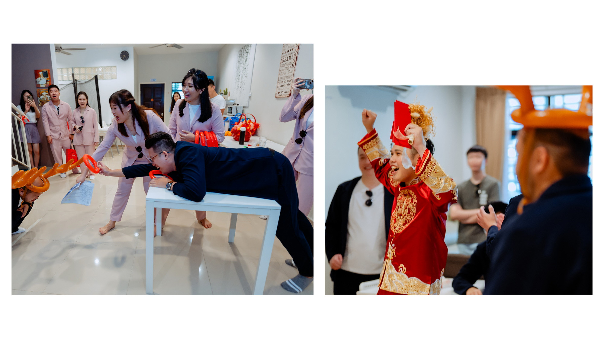 Su Leng & Sook Yin candid wedding celebration moment, story opener frame 49, by Famous Bridal Kuantan