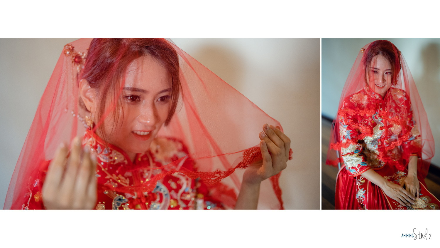 Wuh Hou & Sze Minn romantic wedding couple portrait, album detail frame 20, by Famous Bridal Kuantan