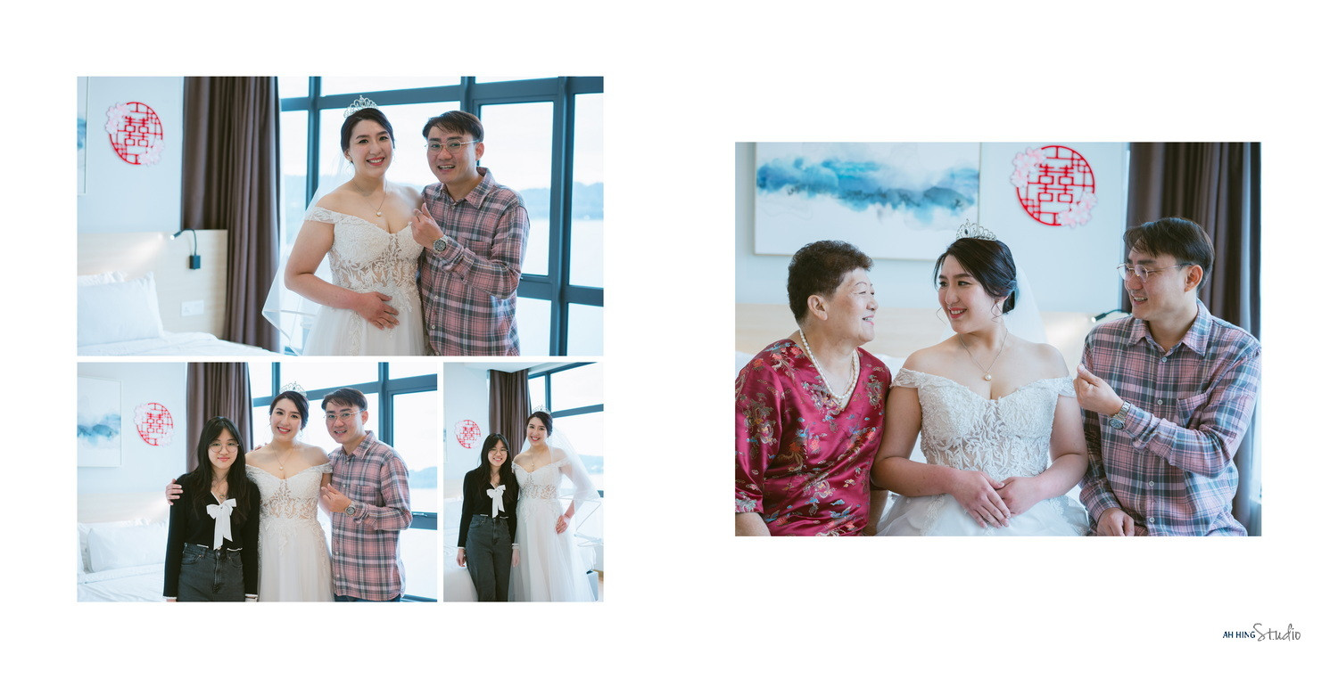 Yit Loong & Diana bridal party group portrait, story opener frame 25, by Famous Bridal Kuantan