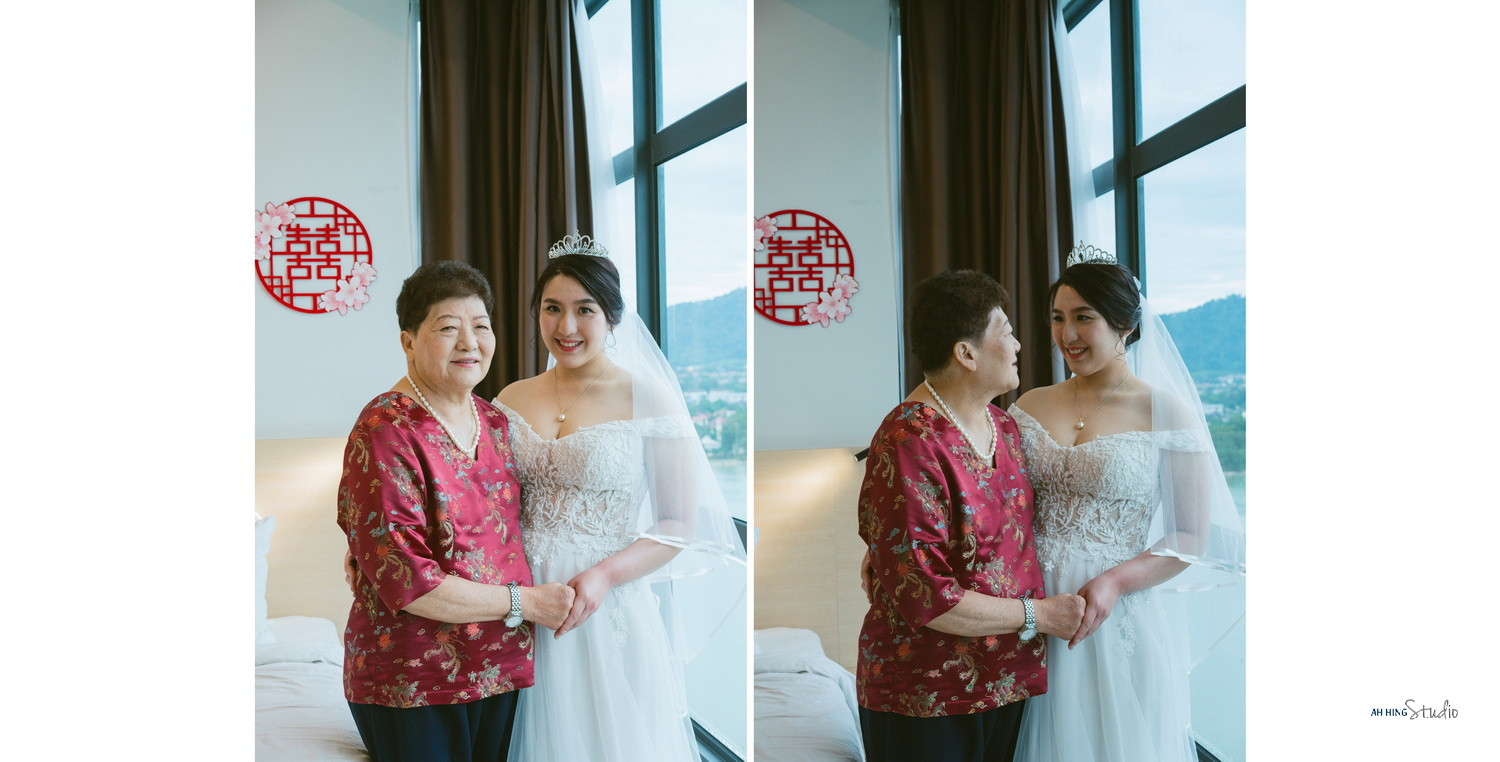 Yit Loong & Diana wedding dinner celebration photo, guided portrait sequence frame 14, by Famous Bridal Kuantan