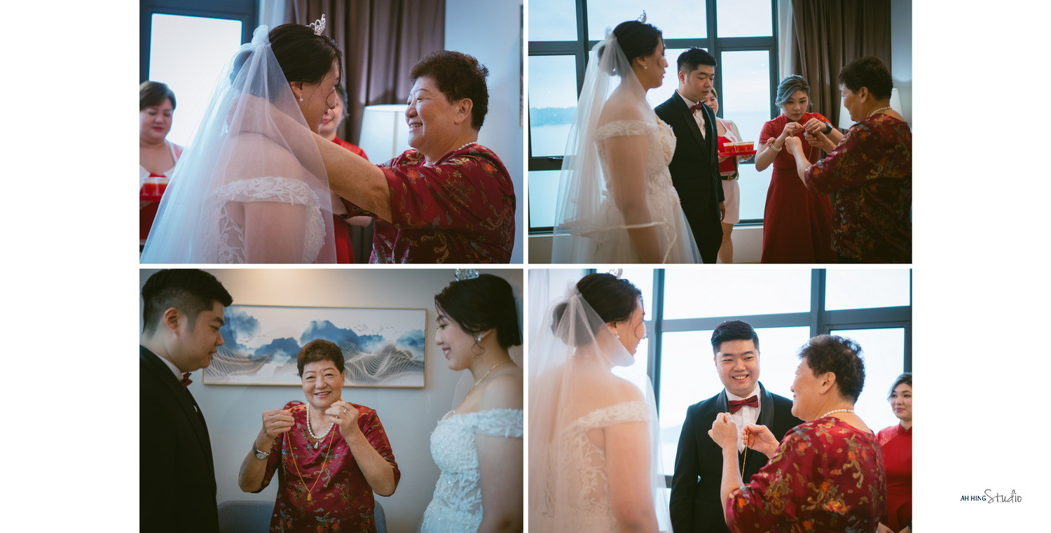 Yit Loong & Diana family blessing wedding portrait, guided portrait sequence frame 46, by Famous Bridal Kuantan