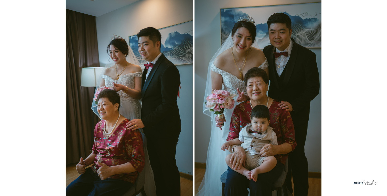 Yit Loong & Diana family group wedding photo, celebration rhythm frame 55, by Famous Bridal Kuantan