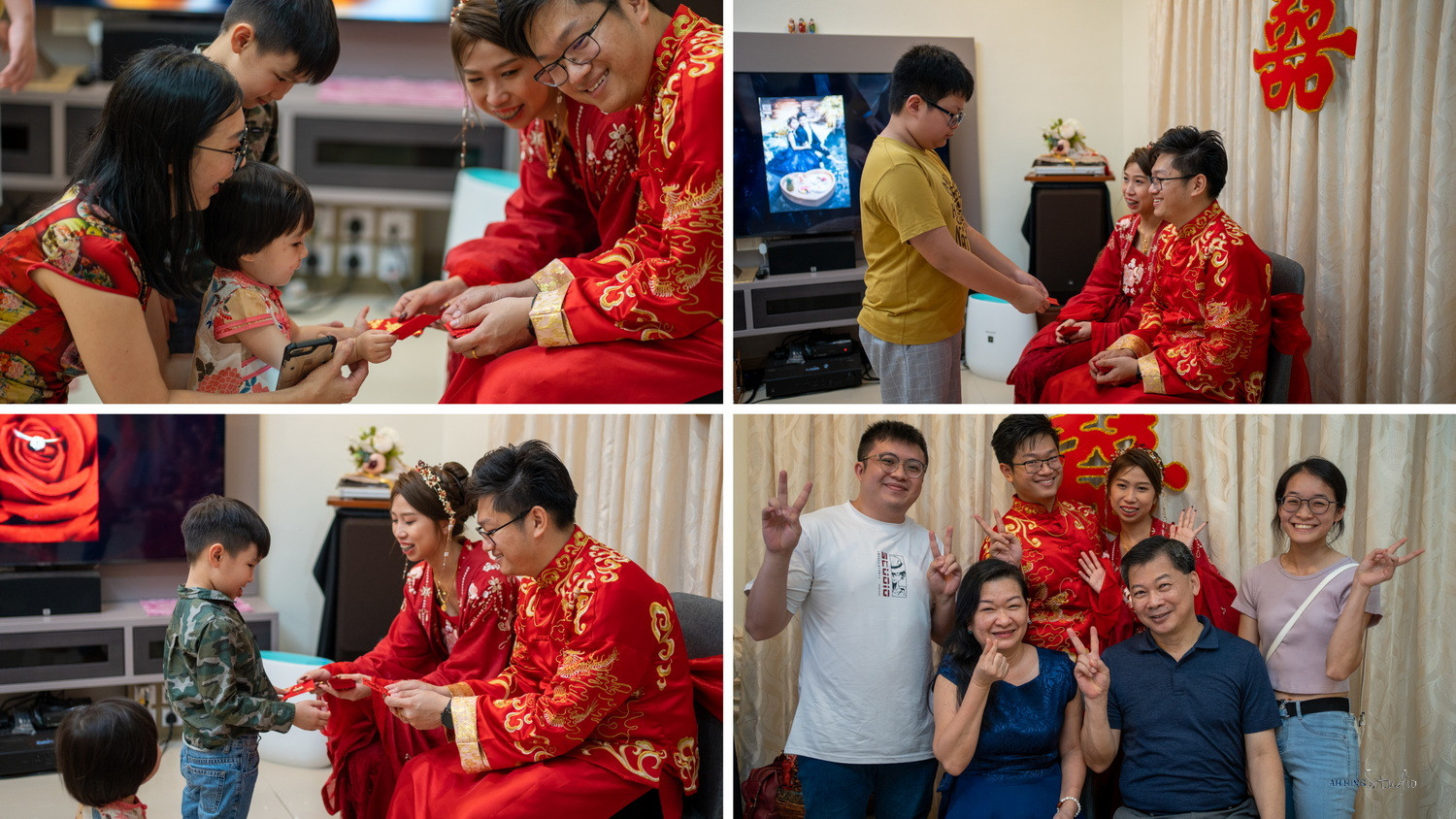 Zhen Hui & May Lee bridal party group portrait, story opener frame 145, by Famous Bridal Kuantan