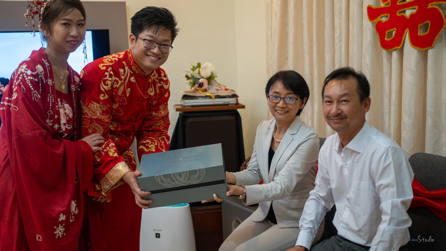 Zhen Hui & May Lee family group wedding photo, celebration rhythm frame 135, by Famous Bridal Kuantan