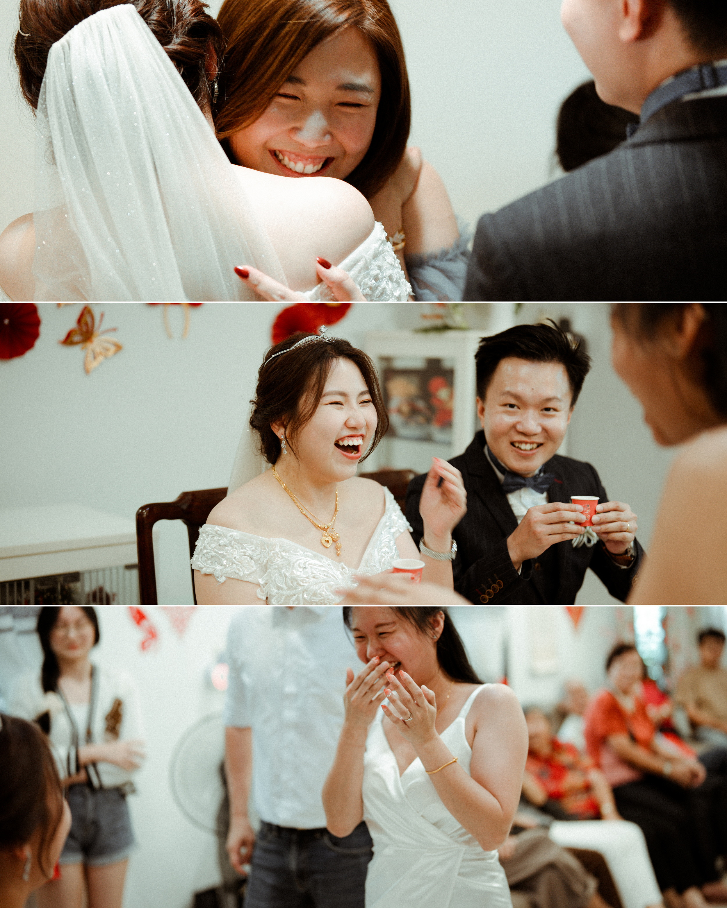 Zi Hao & Fang Yin bridal bouquet and gown detail, story opener frame 17, by Famous Bridal Kuantan