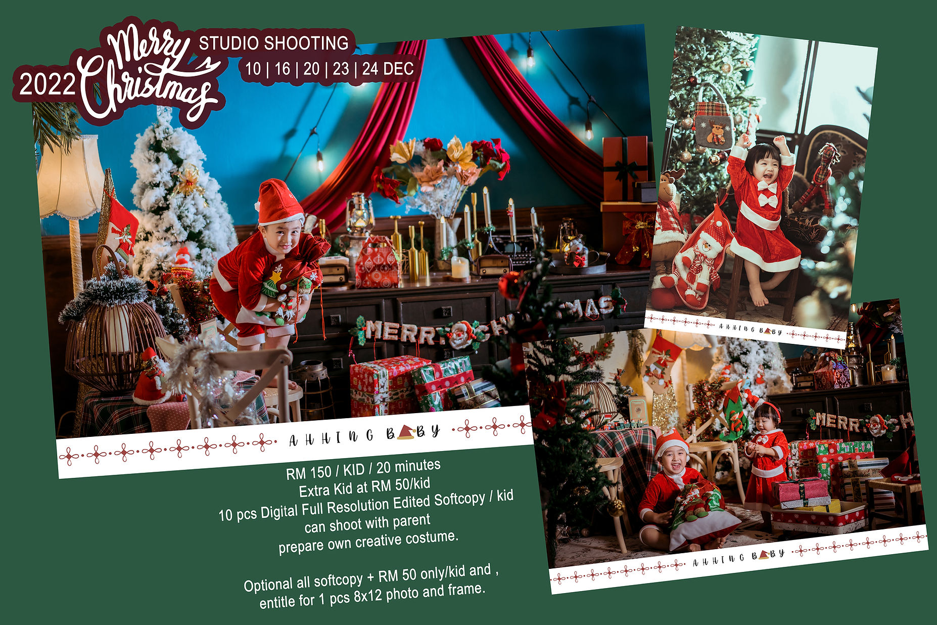 Christmas Studio Photo - Famous Bridal
