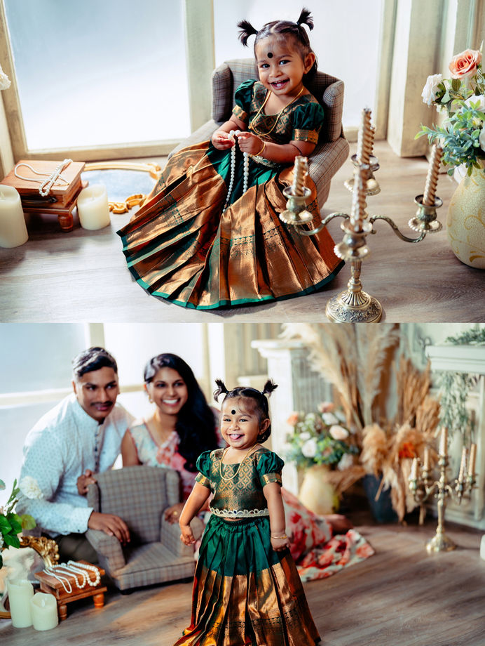 Toddler milestone photography in Kuantan studio