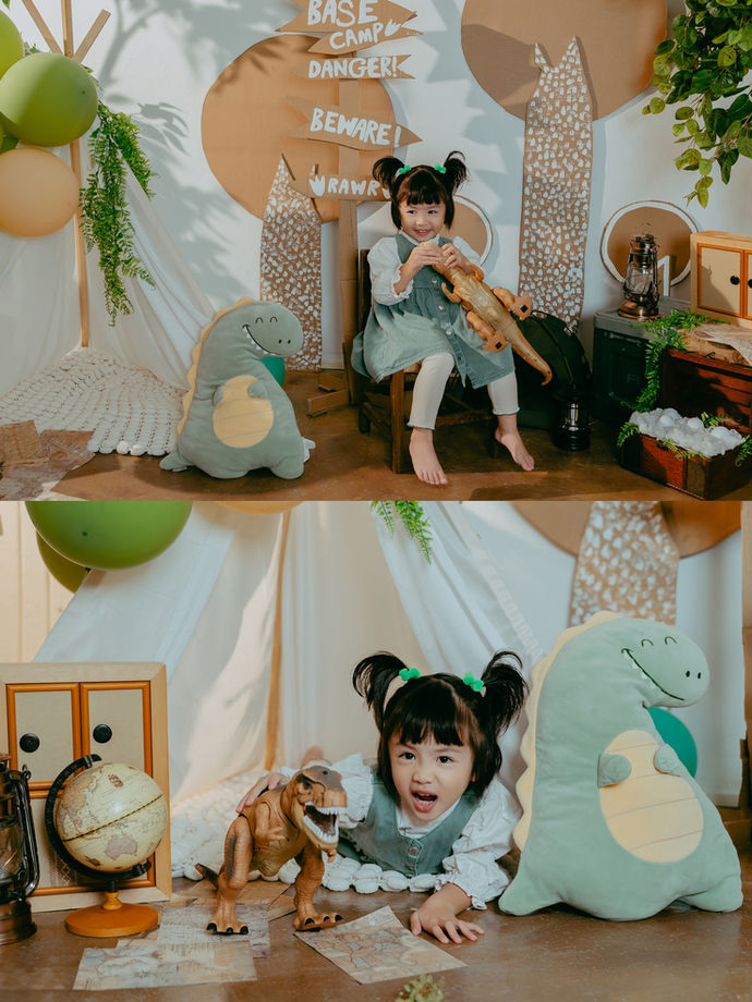 Kids dinosaur theme studio decoration photoshoot in Kuantan