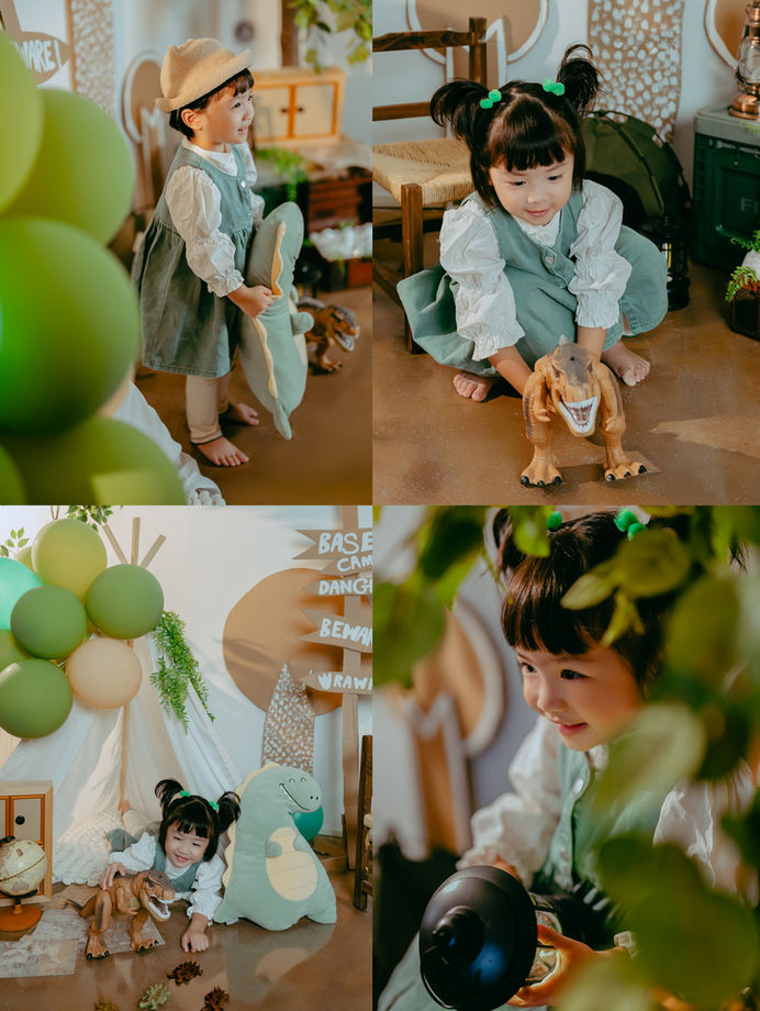 Child dinosaur theme portrait at Famous Bridal Kuantan