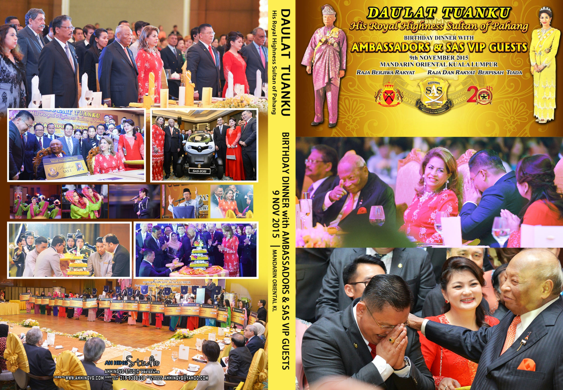 Kuantan corporate event photography collage with VIP guests, stage speeches, group portraits, and award presentation moments