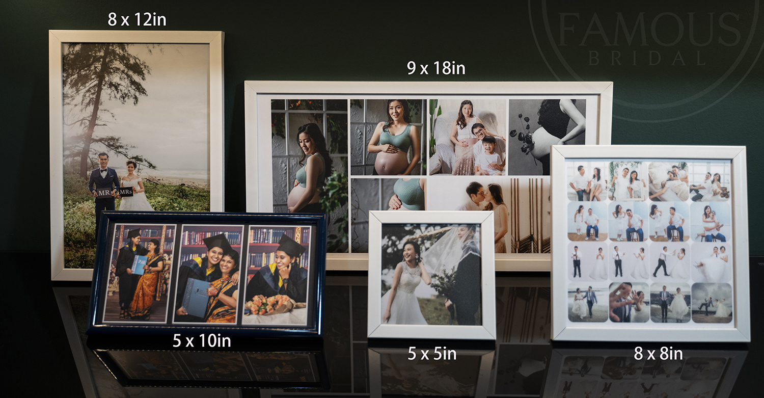 Mini photo frame styles for portrait prints