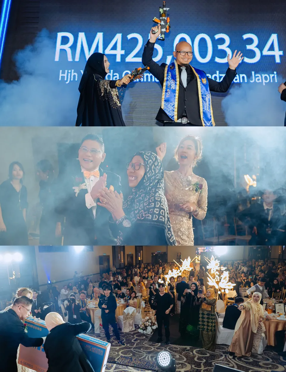 BOInternational Forever Living 2024 Gala Night gala dinner guest table photo, venue context frame 11, by Famous Bridal Kuantan