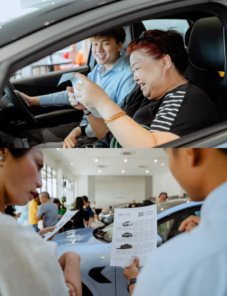 BYD Evolve Day at Macinda EV Kuantan showroom event atmosphere photo, team memory frame 14, by Famous Bridal Kuantan