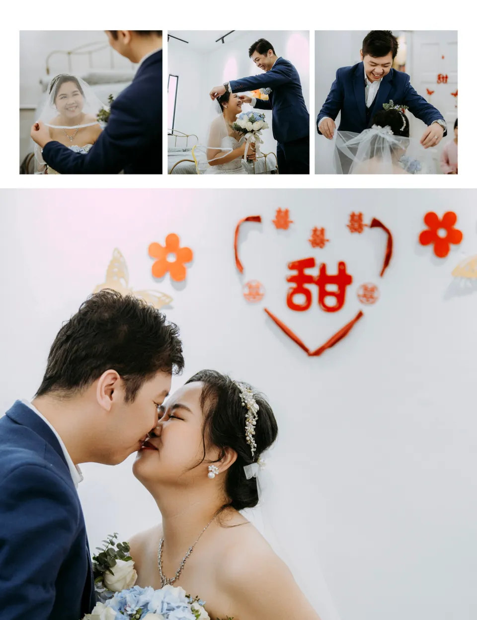 Calvin Yin & Vicky Phong groom preparation photography, natural movement frame 13, by Famous Bridal Kuantan