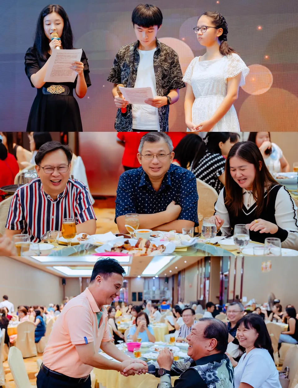 培才华校教师节与运动会慰劳联欢晚宴 teachers day dinner stage program photo, people-focused moment frame 02, by Famous Bridal Kuantan