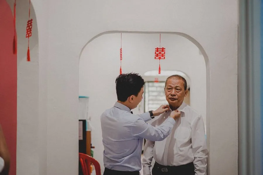Guo Hao & Chee Ling opening wedding-day documentary moment, story opener frame 01, by Famous Bridal Kuantan