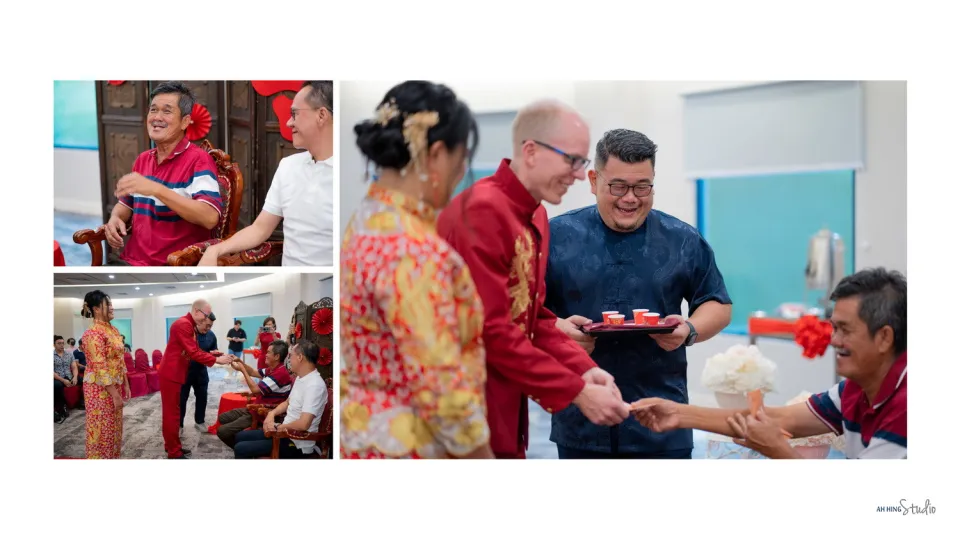 Michel & Yee Ning wedding morning ceremony moment, album detail frame 44, by Famous Bridal Kuantan