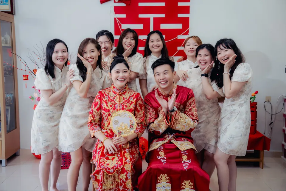 Song Run & Sue Xin wedding gate-crash game moment, family memory frame 107, by Famous Bridal Kuantan