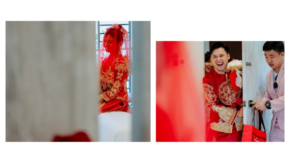 Su Leng & Sook Yin bridal bouquet and gown detail, story opener frame 57, by Famous Bridal Kuantan