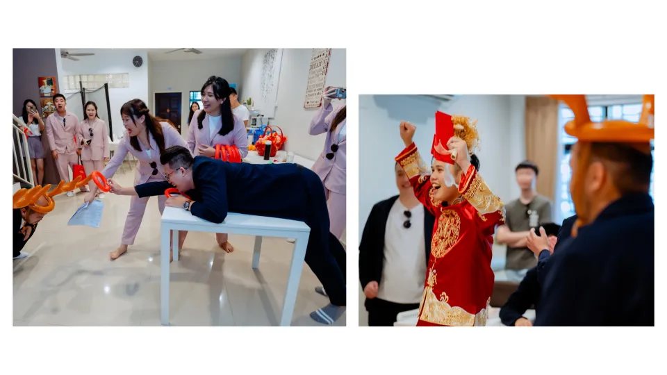 Su Leng & Sook Yin candid wedding celebration moment, story opener frame 49, by Famous Bridal Kuantan