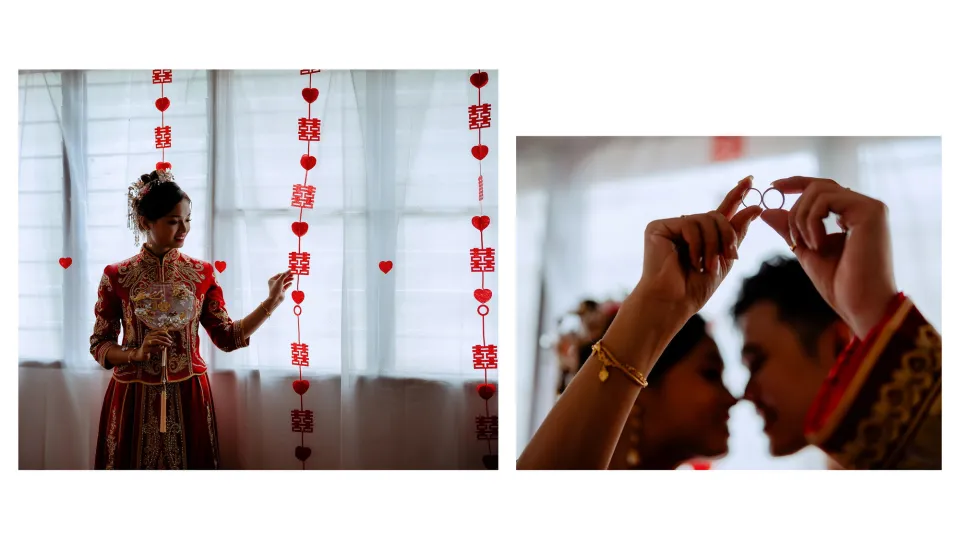 Su Leng & Sook Yin opening wedding-day documentary moment, natural movement frame 21, by Famous Bridal Kuantan