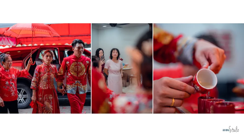 Wuh Hou & Sze Minn wedding ceremony entrance, family memory frame 99, by Famous Bridal Kuantan