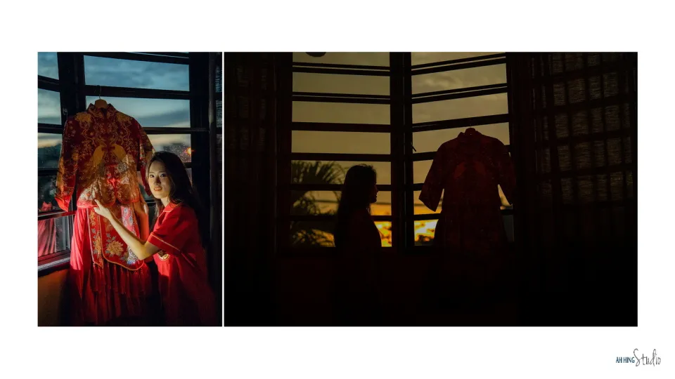 Wuh Hou & Sze Minn wedding morning ceremony moment, album detail frame 04, by Famous Bridal Kuantan
