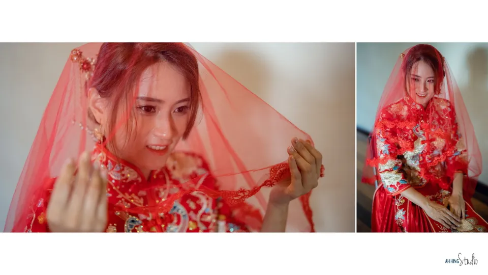 Wuh Hou & Sze Minn romantic wedding couple portrait, album detail frame 20, by Famous Bridal Kuantan