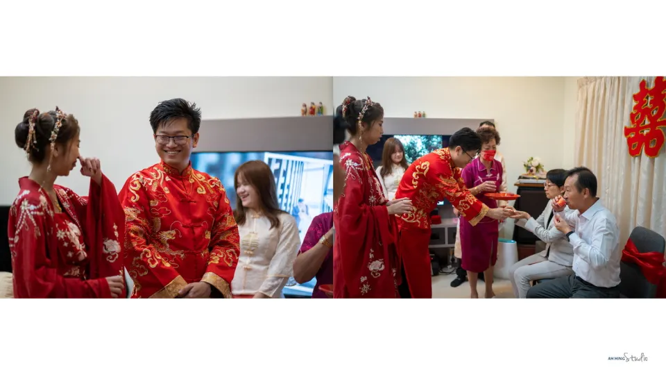Zhen Hui & May Lee wedding dinner celebration photo, guided portrait sequence frame 134, by Famous Bridal Kuantan