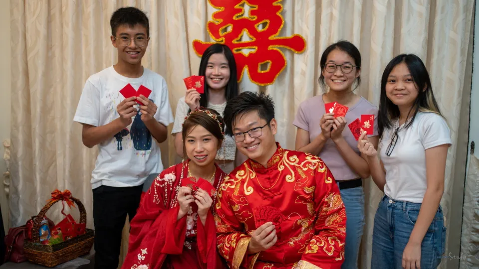 Zhen Hui & May Lee wedding morning ceremony moment, documentary transition frame 144, by Famous Bridal Kuantan