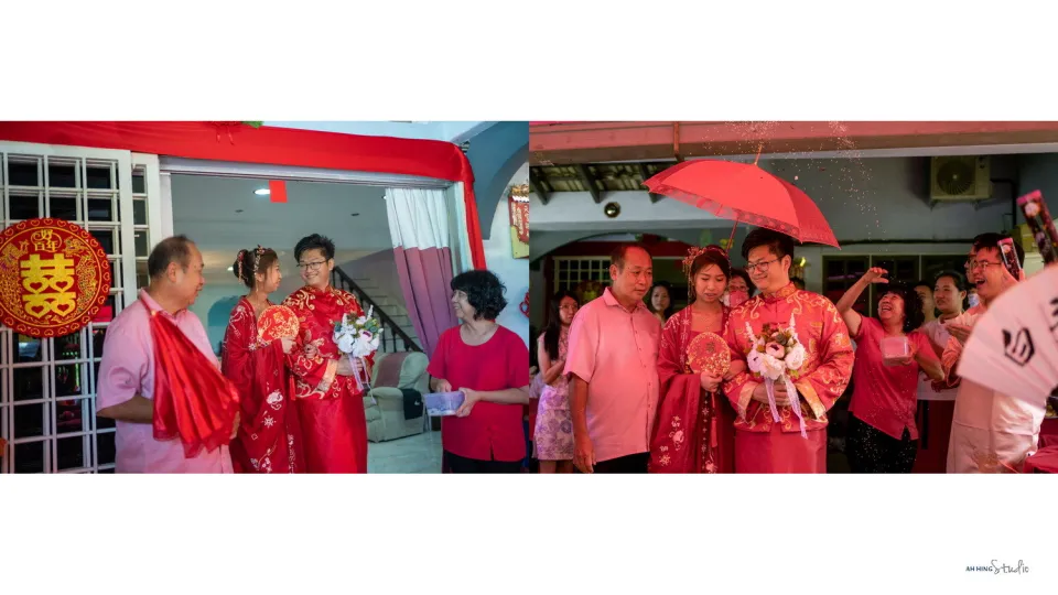 Zhen Hui & May Lee opening wedding-day documentary moment, natural movement frame 101, by Famous Bridal Kuantan