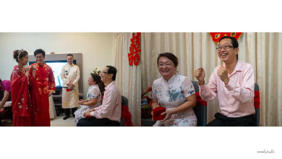 Zhen Hui & May Lee Chinese tea ceremony blessing, family memory frame 123, by Famous Bridal Kuantan