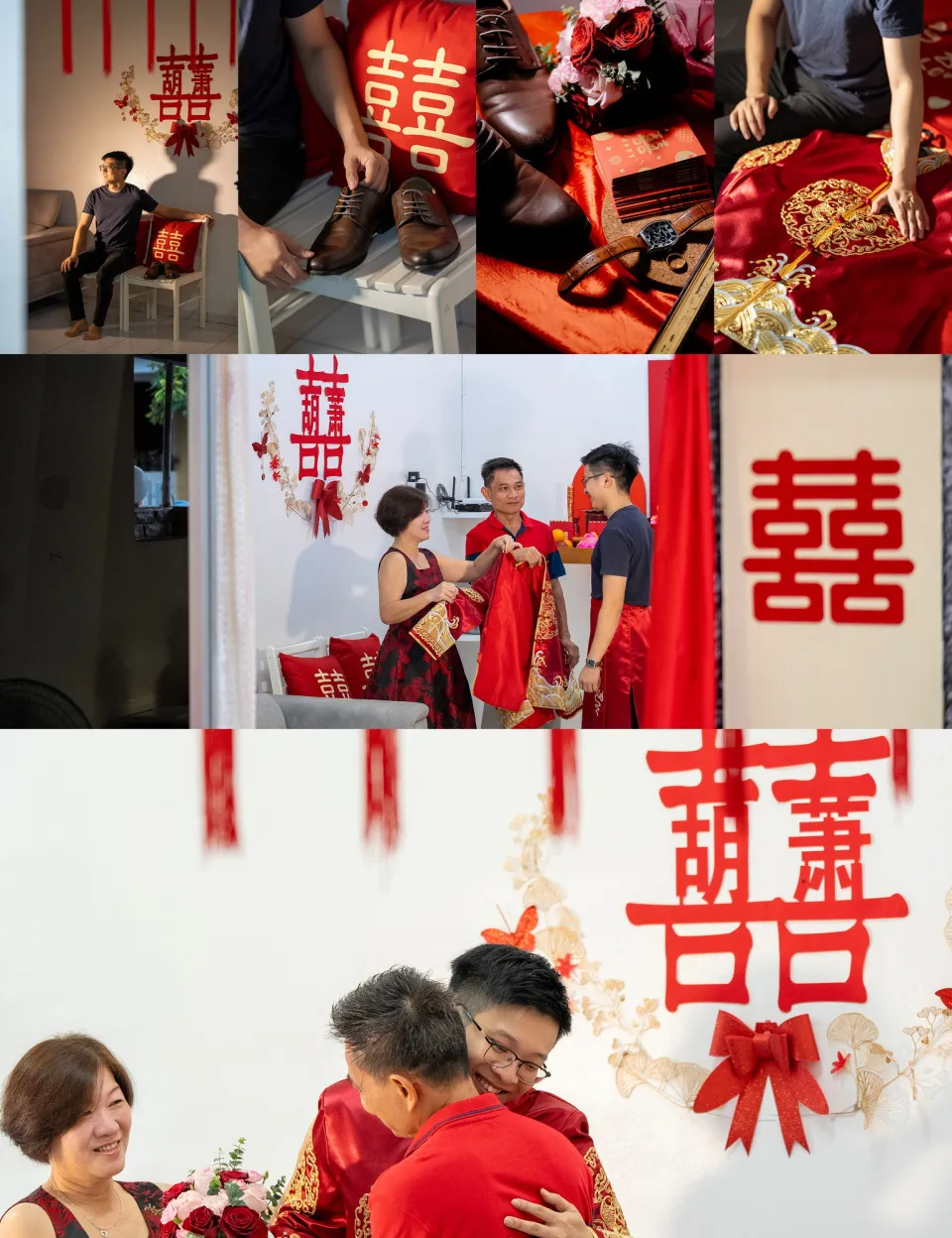Zhen Wei & Chen Xian Chinese tea ceremony blessing, family memory frame 03, by Famous Bridal Kuantan
